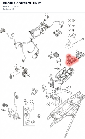 Diagram preview: ENGINE CONTROL UNIT (A45041031000)