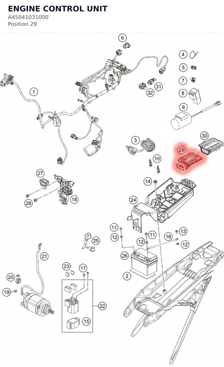 Diagram preview: ENGINE CONTROL UNIT (A45041031000)