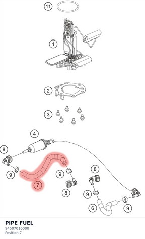 Diagram preview: PIPE FUEL (94507016000)
