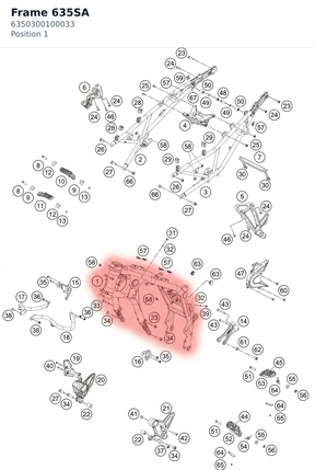 Diagram preview: Frame  635SA (6350300100033)