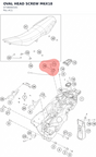 Diagram preview: OVAL HEAD SCREW M6X18 (0738060181)