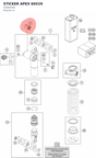 Diagram preview: STICKER APEX 60X29 (52000358)