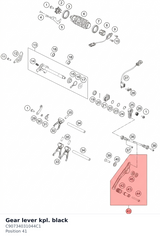 Diagram preview: Gear lever kpl. black (C90734031044C1)