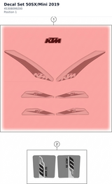 Diagram preview: Decal Set 50SX/Mini 2019 (45308099200)