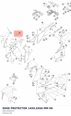 Diagram preview: EDGE PROTECTOR 14X9,5X66 MM 06 (60114010070)