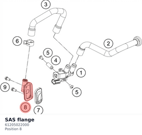 Diagram preview: SAS flange (61205022000)