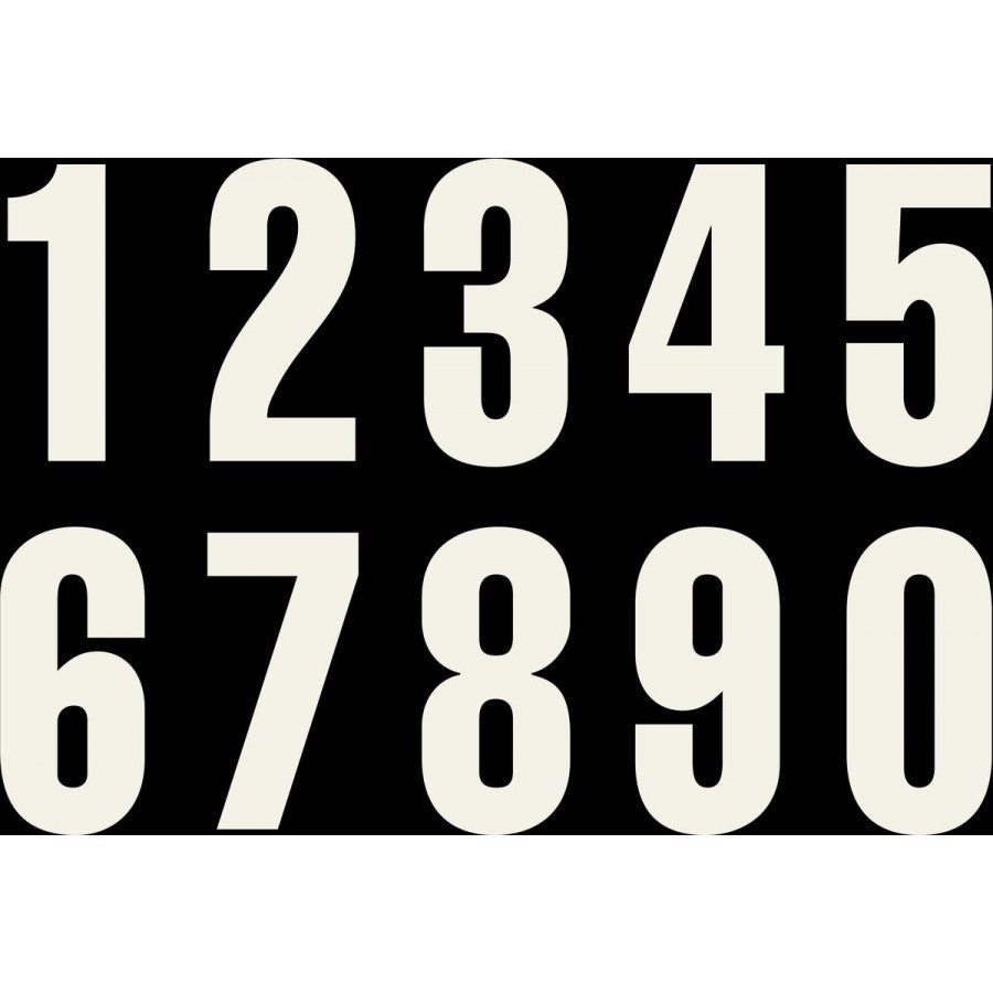 NUMBER 6  3Pieces White 5''