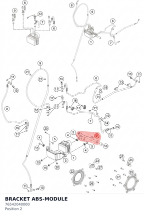 Diagram preview: BRACKET ABS-MODULE (76542040000)