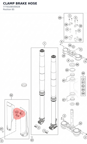 Diagram preview: CLAMP BRAKE HOSE (7770108500028)