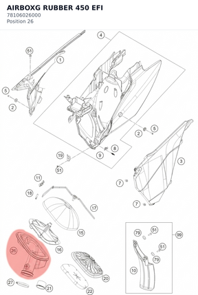 Diagram preview: AIRBOXG RUBBER 450 EFI (78106026000)