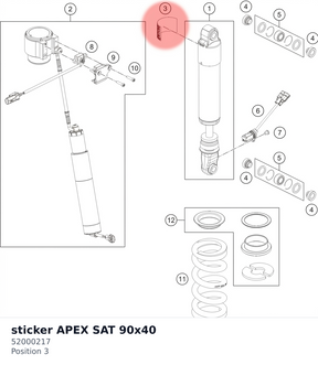 Diagram preview: sticker APEX SAT 90x40 (52000217)