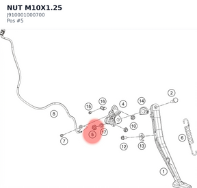 Diagram preview: NUT M10X1.25 (J910001000700)