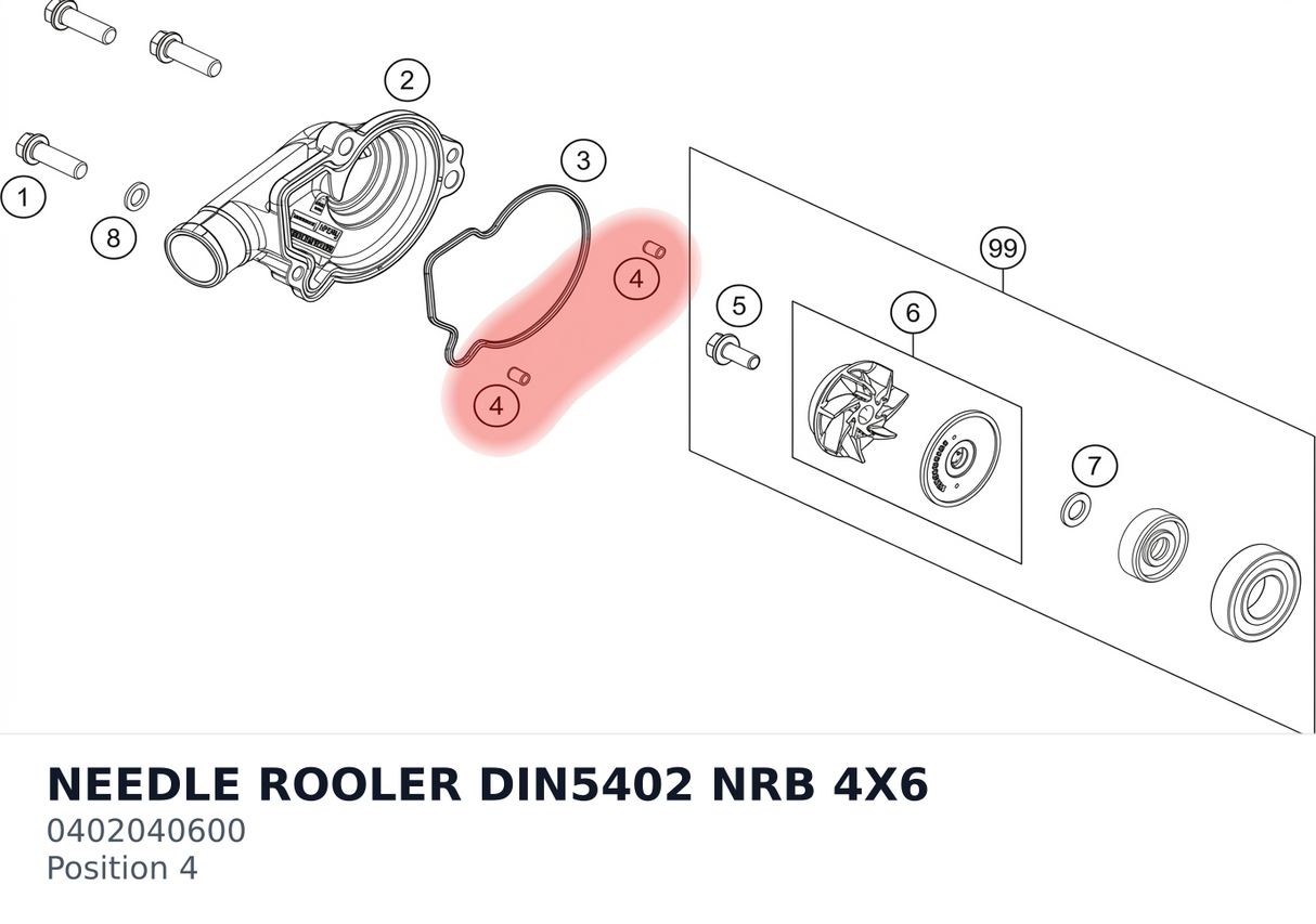 Diagram preview: NEEDLE ROOLER DIN5402 NRB 4X6 (0402040600)