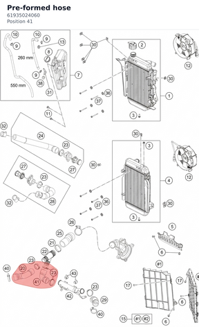 Diagram preview: Pre-formed hose (61935024060)