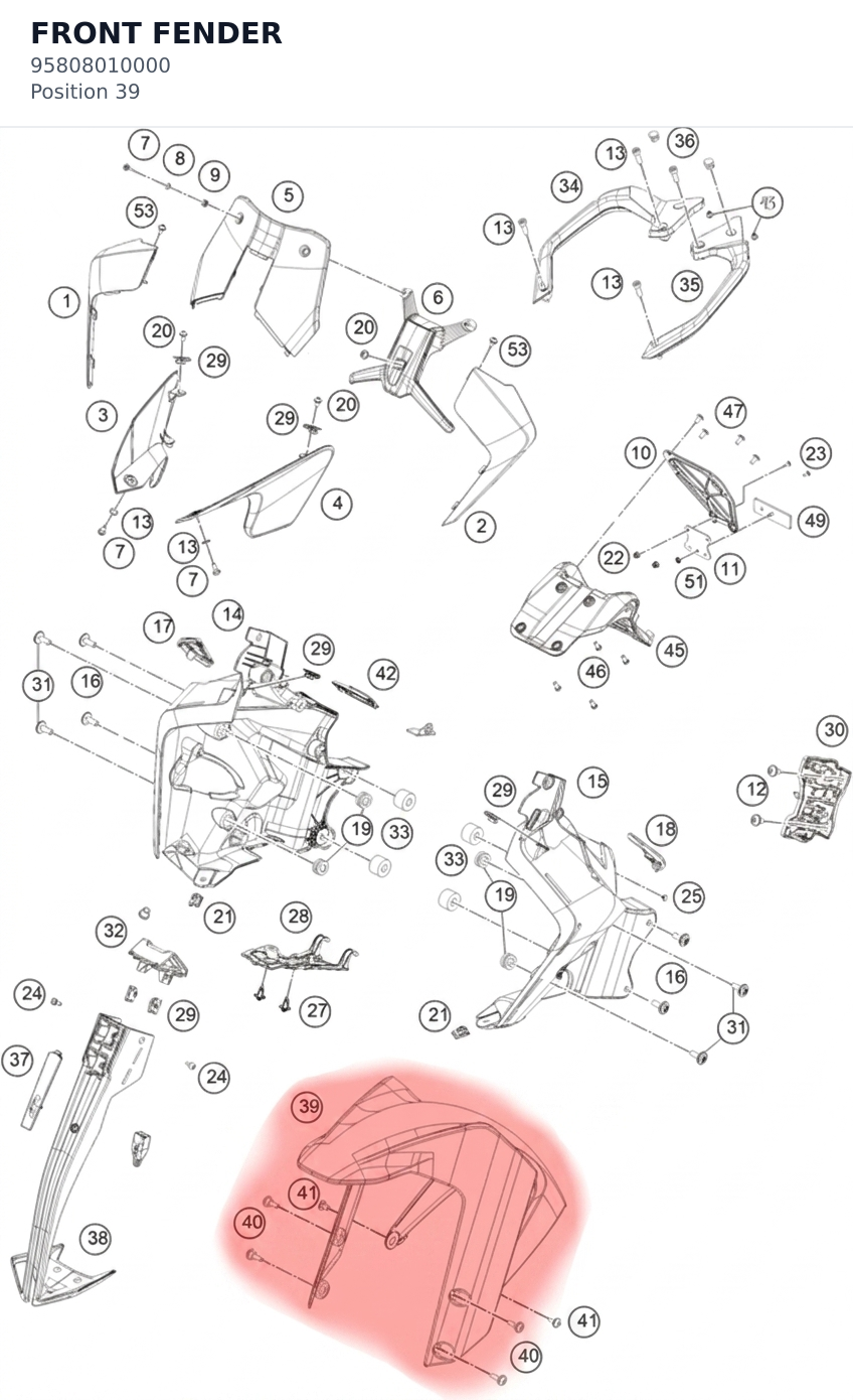 Diagram preview: FRONT FENDER (95808010000)