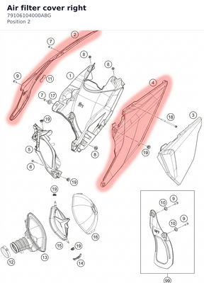 Diagram preview: Air filter cover right (79106104000ABG)