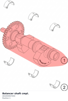 Diagram preview: Balancer shaft cmpl. (A61830057044)