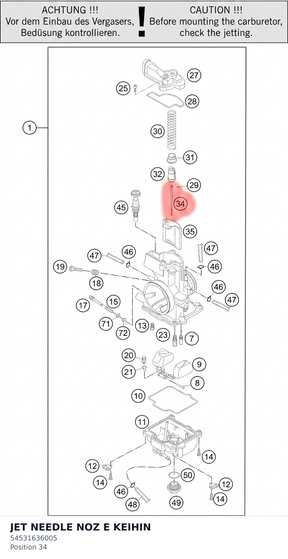 Diagram preview: JET NEEDLE NOZ E KEIHIN (54531636005)