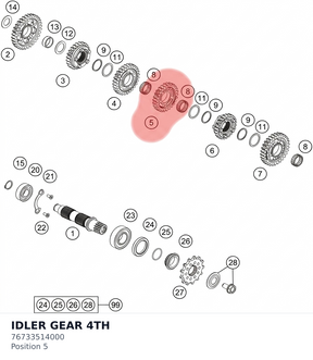 Diagram preview: IDLER GEAR 4TH (76733514000)