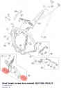 Diagram preview: Oval head screw hex socket ISO7380 M5X25 (0738050250)