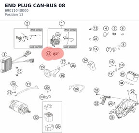 Diagram preview: END PLUG CAN-BUS            08 (69011040000)