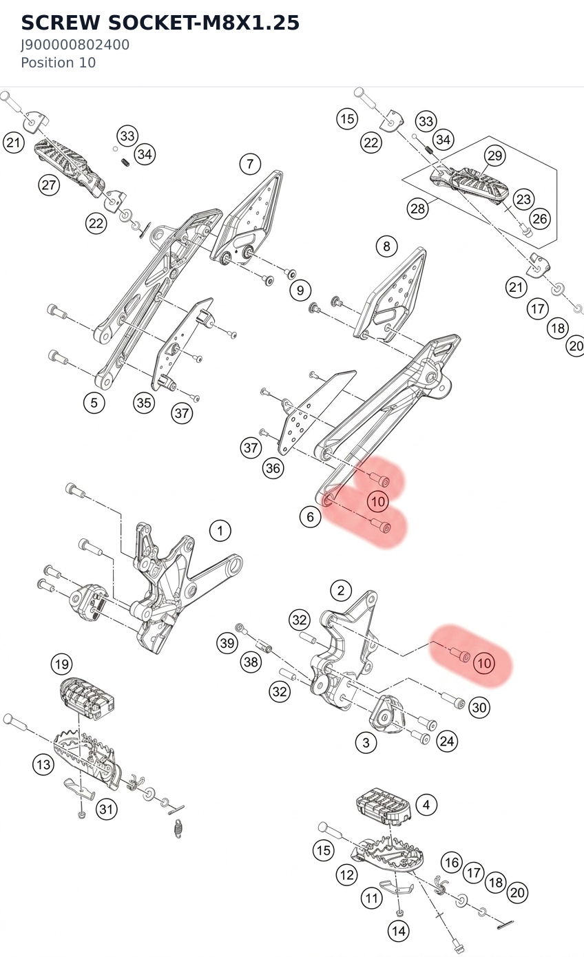 Diagram preview: SCREW SOCKET-M8X1.25 (J900000802400)