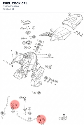 Diagram preview: FUEL COCK  CPL. (C58507003200)
