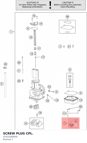 Diagram preview: SCREW PLUG CPL. (55431699000)