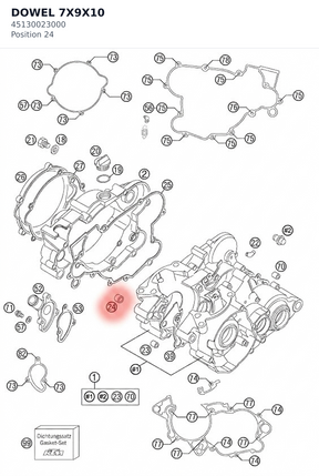 Diagram preview: DOWEL 7X9X10 (45130023000)