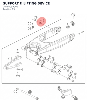 Diagram preview: SUPPORT F. LIFTING DEVICE (76404059000)