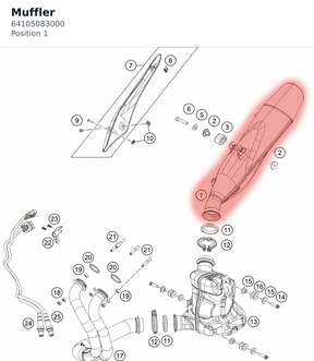 Diagram preview: Muffler (64105083000)