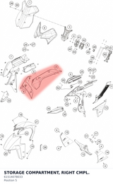 Diagram preview: STORAGE COMPARTMENT, RIGHT CMPL. (61514078033)