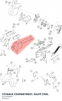 Diagram preview: STORAGE COMPARTMENT, RIGHT CMPL. (61514078033)