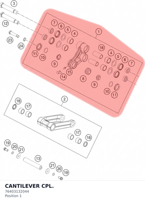 Diagram preview: CANTILEVER CPL. (76403132044)