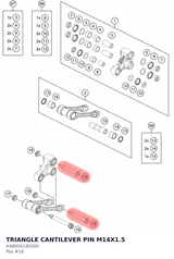 Diagram preview: TRIANGLE CANTILEVER PIN M14X1.5 (A48004185000)