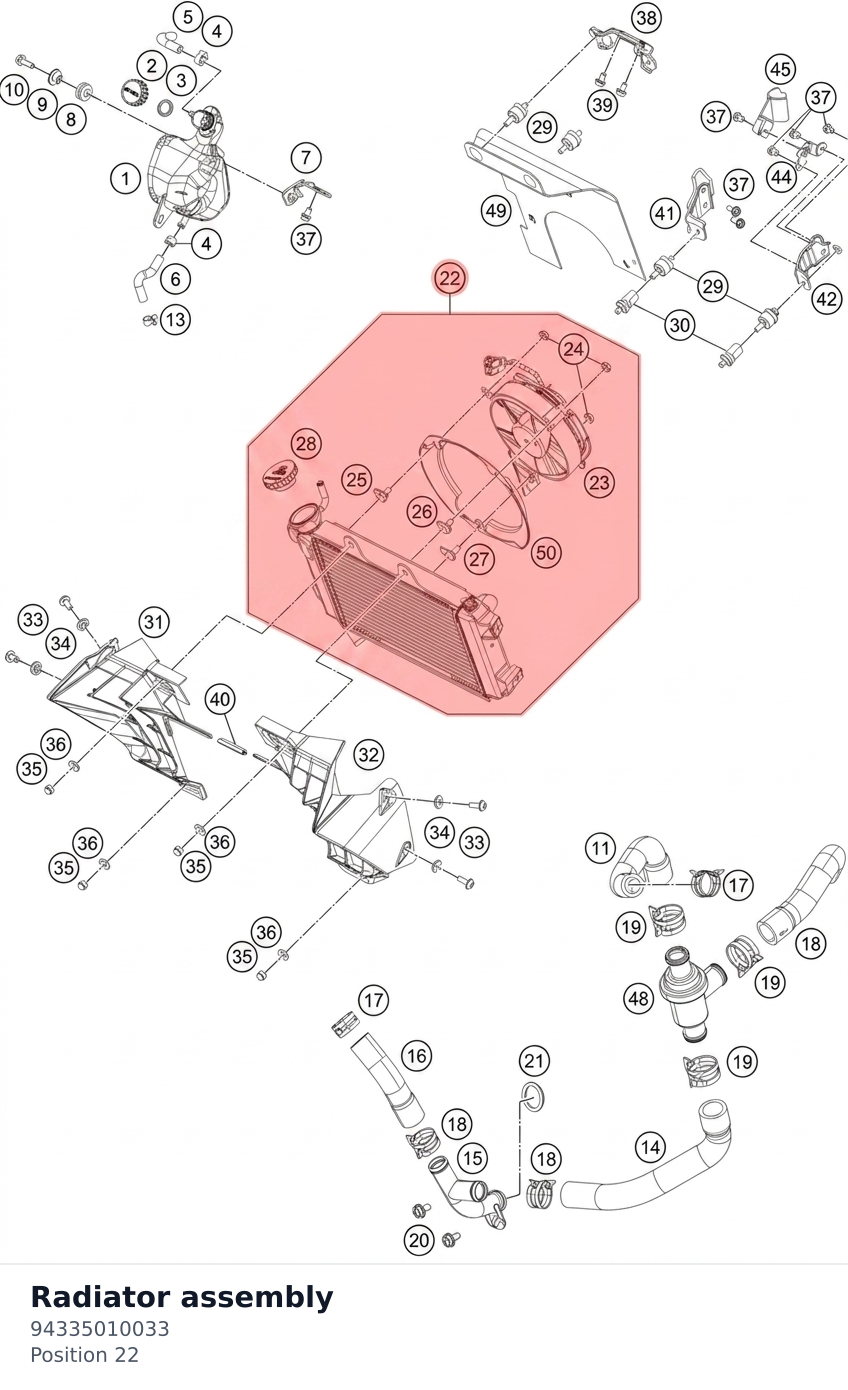 Diagram preview: Radiator assembly (94335010033)