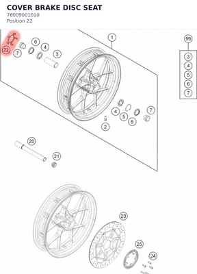 Diagram preview: COVER BRAKE DISC SEAT (76009001010)