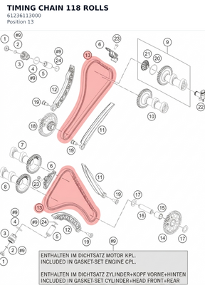 Diagram preview: TIMING CHAIN 118 ROLLS (61236113000)