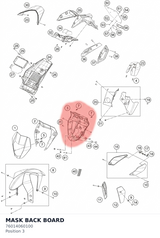 Diagram preview: MASK BACK BOARD (76014060100)