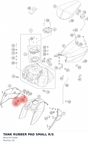 Diagram preview: TANK RUBBER PAD SMALL R/S (90107071000)