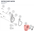 Diagram preview: ROTOR PUMP WATER (96235055000)