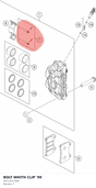 Diagram preview: BOLT WHITH CLIP            '99 (58713017000)