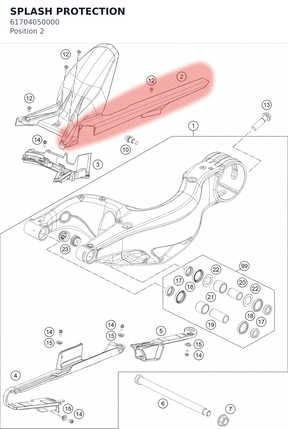 Diagram preview: SPLASH PROTECTION (61704050000)