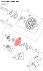 Diagram preview: SPROCKET REAR 45T. (90210051045)