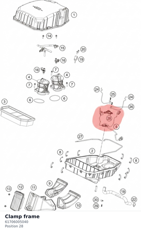 Diagram preview: Clamp frame (61706005040)