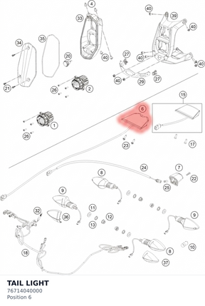 Diagram preview: TAIL LIGHT (76714040000)