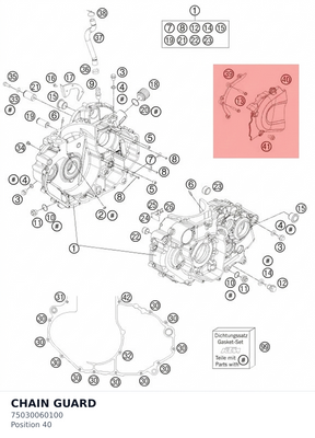 Diagram preview: CHAIN GUARD (75030060100)