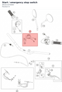 Diagram preview: Start / emergency stop switch (A61011074000)