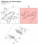 Diagram preview: Sidecover cpl. black glossy (9360804100030)