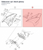 Diagram preview: Sidecover cpl. black glossy (9360804100030)